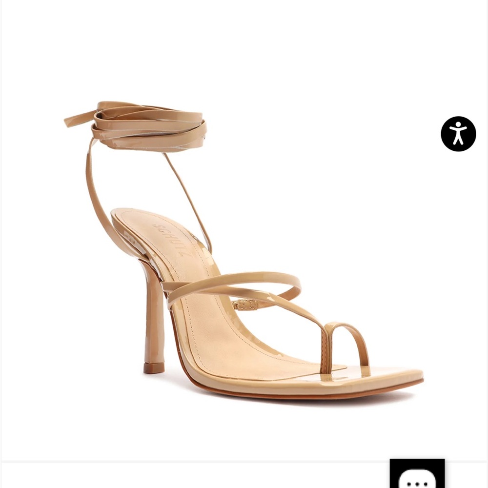Schutz Lily Patent Sandal Nude